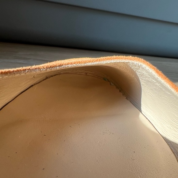 Everlane The Italian Leather Day Heel in Cognac Suede Tan Size 9 - Picture 6 of 9